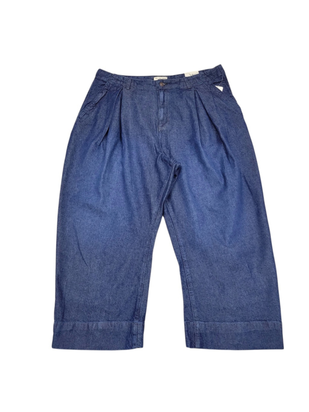 We The Free People Women Orvy New Spin Wide-Leg Denim Trousers Size 35S NWT $148 - Picture 2 of 9